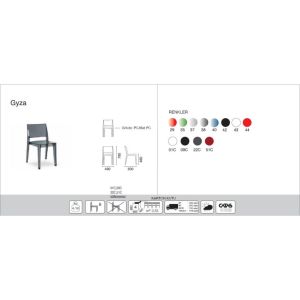 Gyza Solid Beyaz Mutfak Sandalyesi PPT1168
