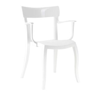 Hera-K Solid Beyaz - Beyaz Kollu Mutfak Sandalyesi PPT1171