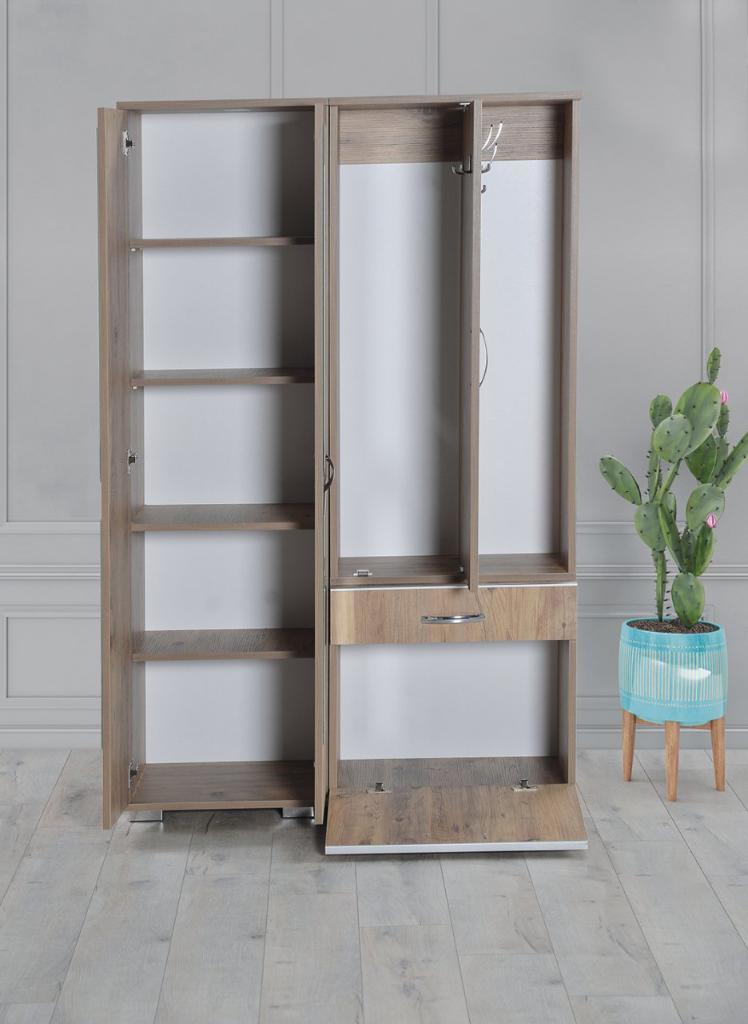 Swivel Door White Coat rack ECN9115