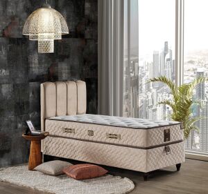 Gold 90X200 Tek Kişilik Yatak, Baza, Başlık Seti EY2018