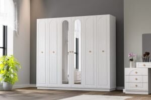 Bohem Yatak Odası Takımı %100 MDF - Beyaz TN0161