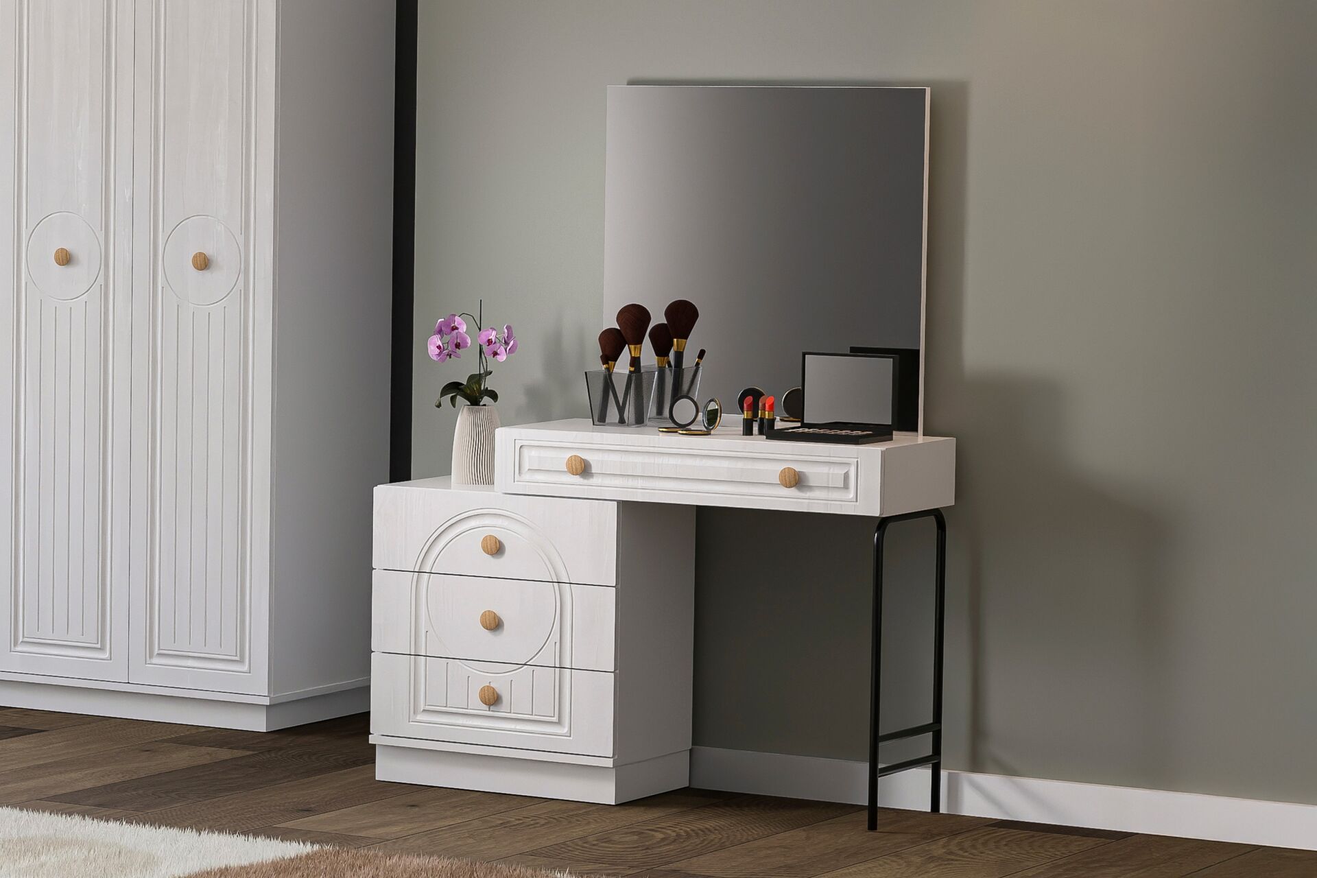 Bohem Bedroom Set 100% MDF - White TN0161