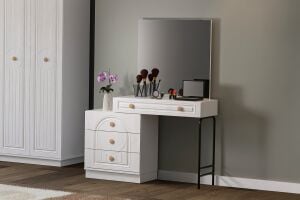 Bohem Yatak Odası Takımı %100 MDF - Beyaz TN0161