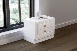 Bohem Yatak Odası Takımı %100 MDF - Beyaz TN0161