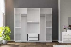 Bohem Yatak Odası Takımı %100 MDF - Beyaz TN0161