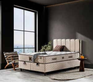 Gold 140X190 Çift Kişilik Yatak, Baza, Başlık Seti EY2018