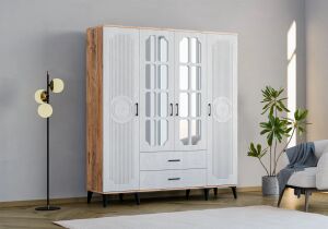 Uzay Atlantik Çam 4 Kapılı Dolap TN0270