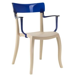 Hera-K Mavi Transparan - Kum beji Kollu Mutfak Sandalyesi PPT1185