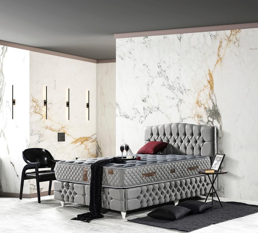 Soft 150X200 Çift Kişilik Yatak, Baza, Başlık Seti EY2019