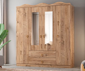 4 Kapılı Taclı Atlantik Çam Dolap TN0282