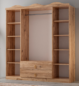 4 Kapılı Taclı Atlantik Çam Dolap TN0282