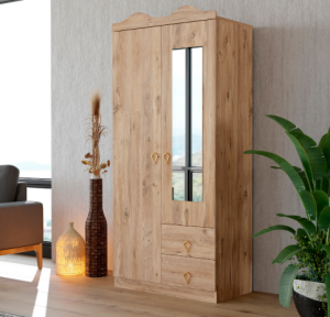 2 Kapılı Taclı Atlantik Çam Dolap TN0286