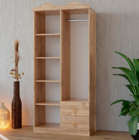 2 Kapılı Taclı Atlantik Çam Dolap TN0286