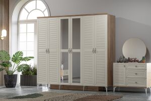 Naz Yatak Odası Takımı %100 MDF - Atlantik Çam / Aytaşı