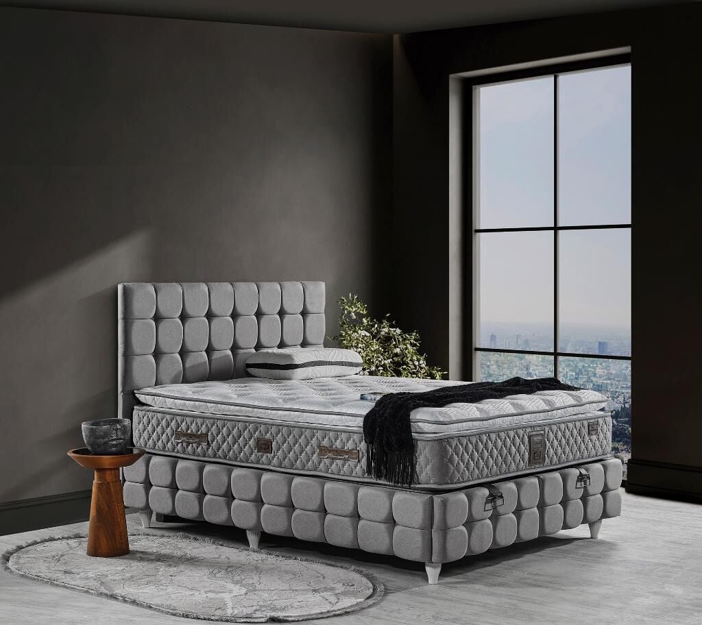 Eylül 150X200 Çift Kişilik Yatak, Baza, Başlık Seti EY2020