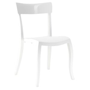 Hera-S Solid Beyaz - Beyaz Mutfak Sandalyesi PPT1195