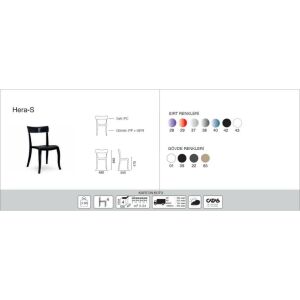 Hera-S Solid Beyaz - Beyaz Mutfak Sandalyesi PPT1195