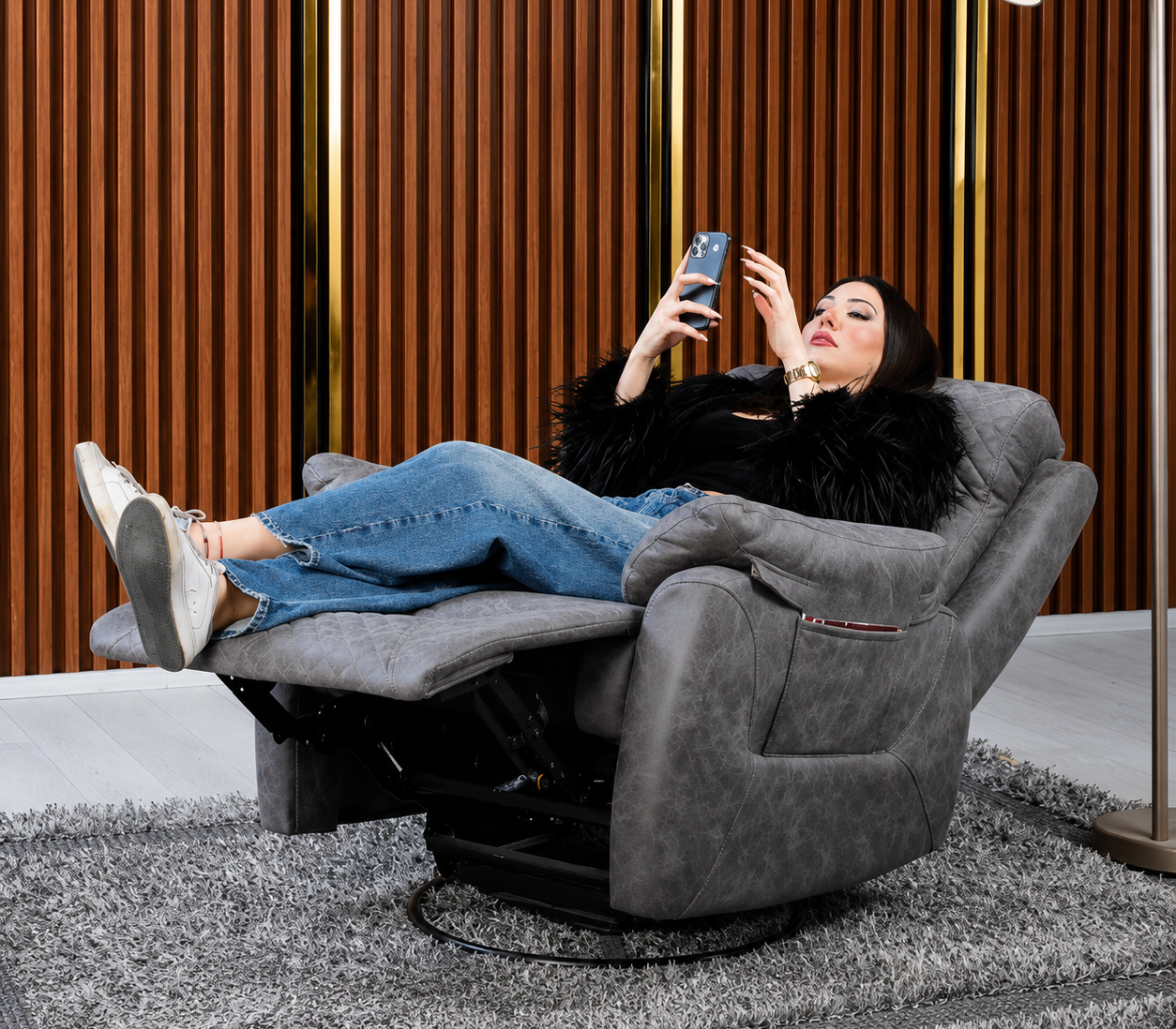 Truva Swivel Manual Recliner TV Armchair