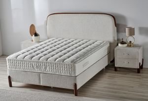 Angel Bohem 200 x 200 Çift Kişilik Yatak, Baza, Başlık Seti CB3310