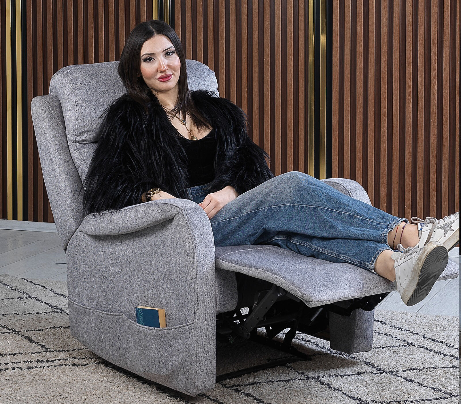 London Fixed Electric Recliner TV Armchair