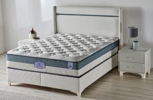 Aspendos Krem 100 x 200 Tek Kişilik Yatak, Baza, Başlık Seti CB3311
