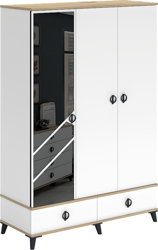 Beyzade 3 Kapılı Aynalı Dolap WD12009