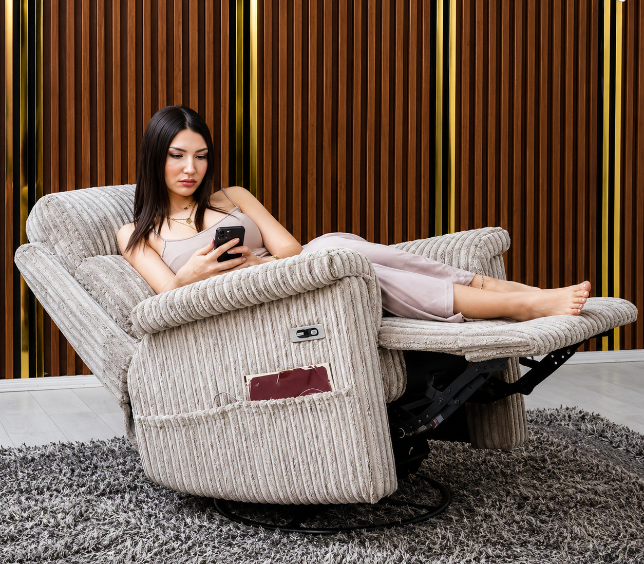 Bugatti Swivel Electric Recliner TV Armchair