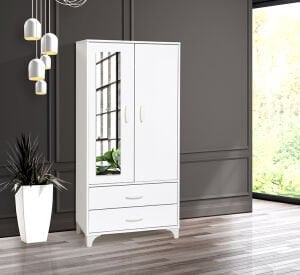 Vera Beyaz 2 Kapılı Dolap TN0295