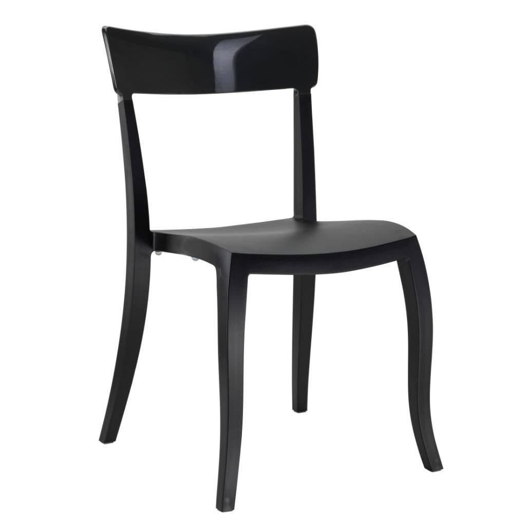 Hera-S Solid Siyah - Siyah Mutfak Sandalyesi PPT1202