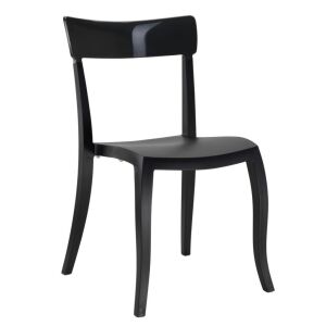 Hera-S Solid Siyah - Siyah Mutfak Sandalyesi PPT1202