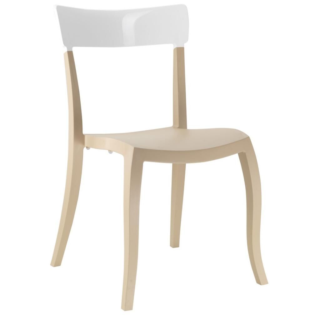 Hera-S Solid Beyaz - Kum Beji Mutfak Sandalyesi PPT1203