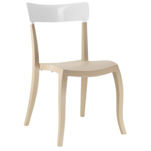 Hera-S Solid Beyaz - Kum Beji Mutfak Sandalyesi PPT1203