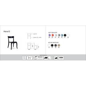 Hera-S Solid Siyah - Kum Beji Mutfak Sandalyesi PPT1206