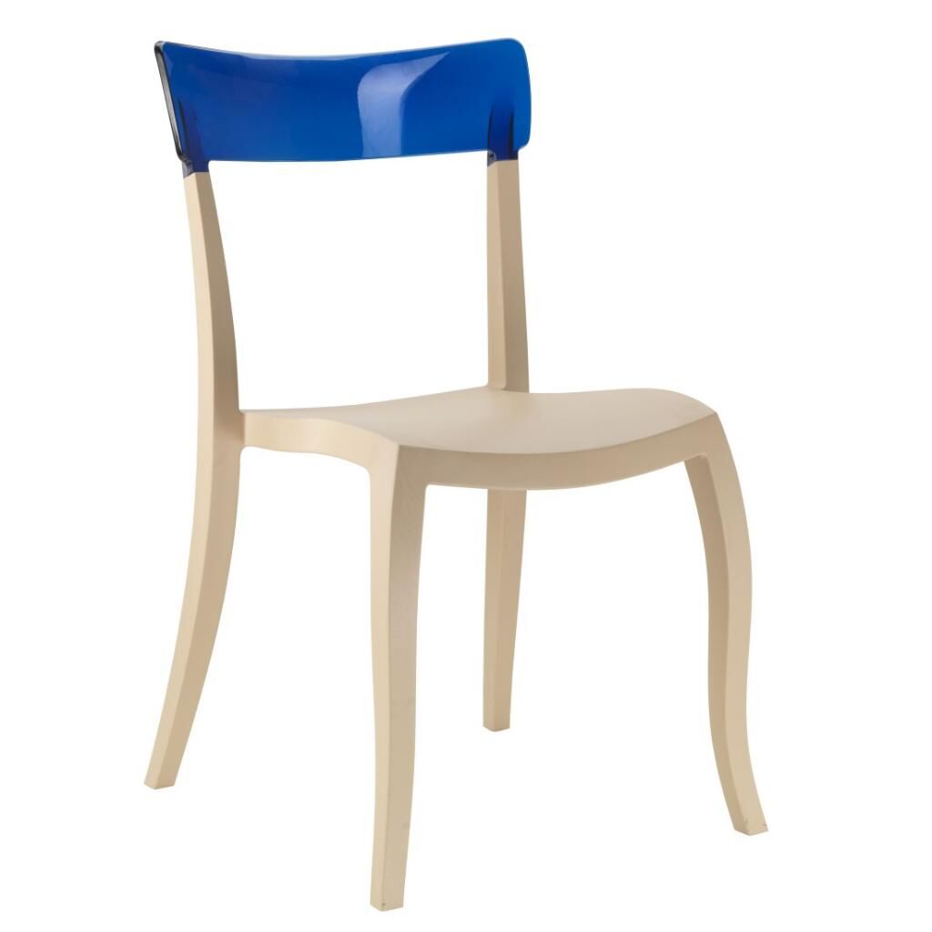 Hera-S Mavi Transparan - Kum beji Mutfak Sandalyesi PPT1207