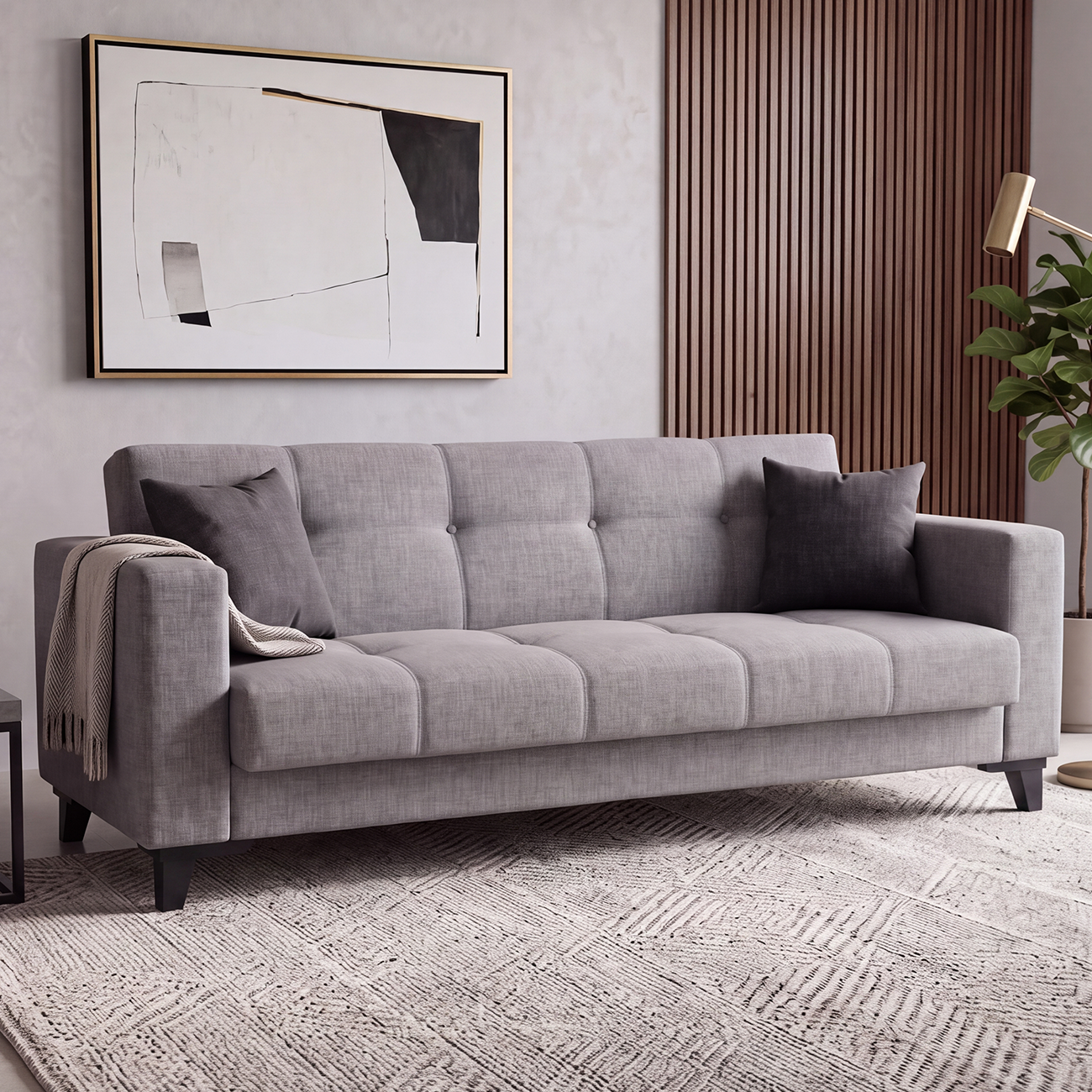 Yes Sofa Bed Light Grey MD001