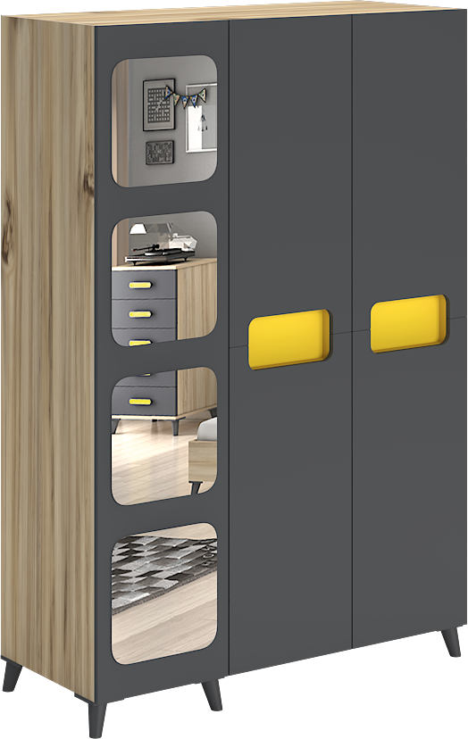 Capella 3 Kapılı Aynalı Dolap WD7009