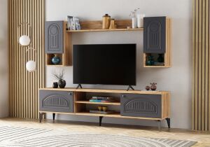 Bohem Atlantik Çam-Antrasit TV Ünitesi TN0309