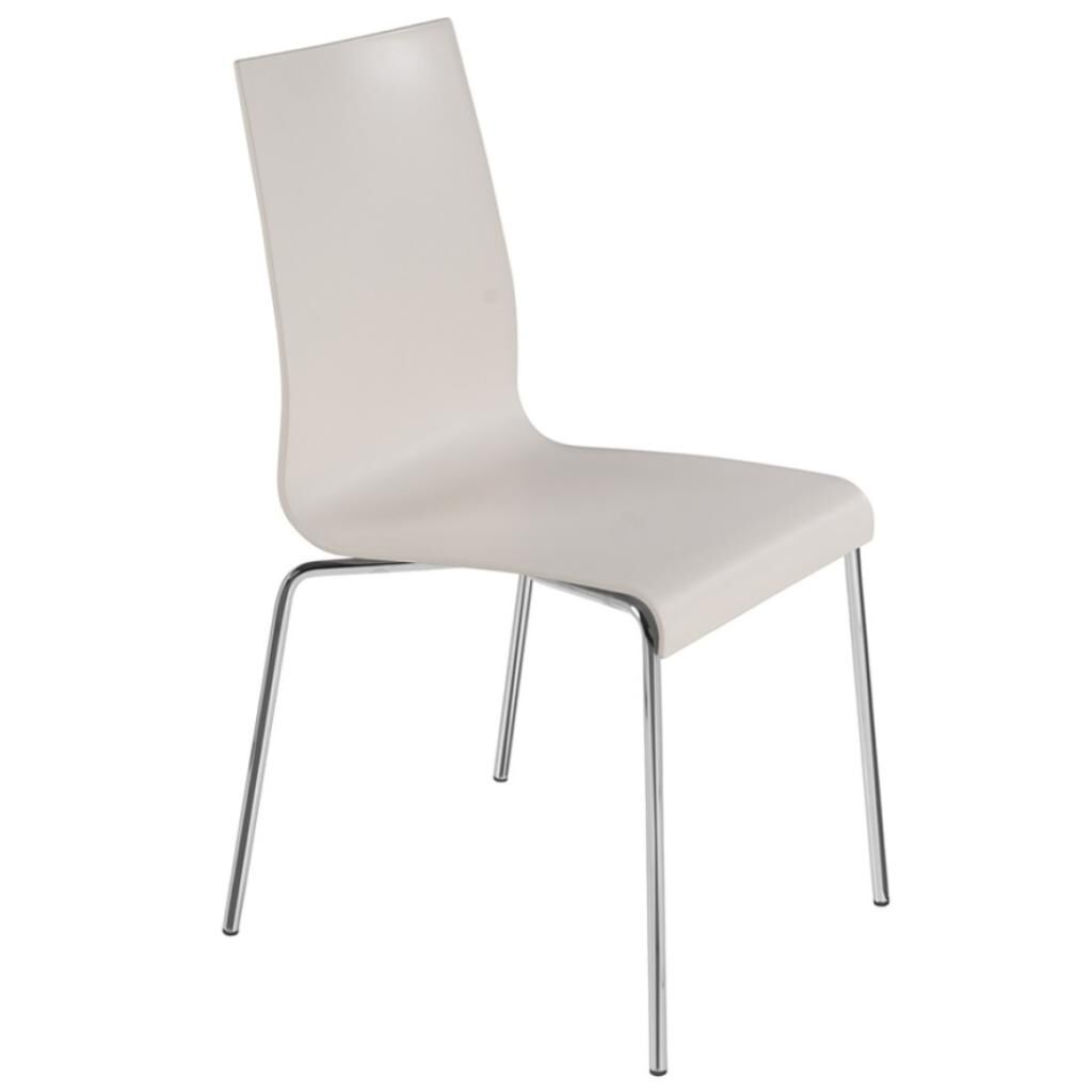 Icon-S Krem - Krom Kaplama Mutfak Sandalyesi PPT1216