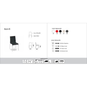Icon-S Krem - Krom Kaplama Mutfak Sandalyesi PPT1216