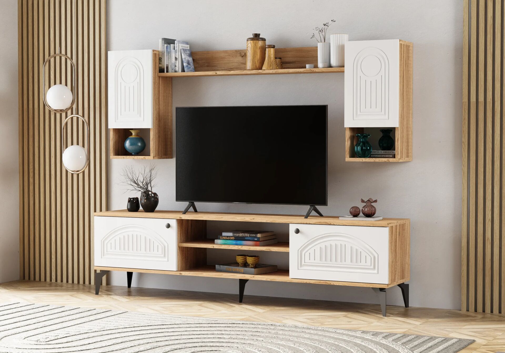 Bohem Atlantik Çam-Beyaz TV Ünitesi TN0310