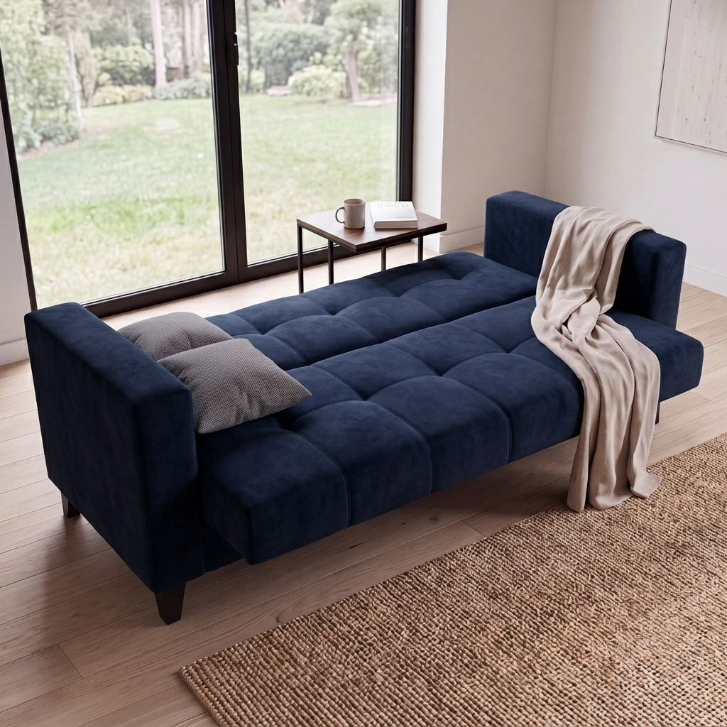 Yes Sofa Bed Navy Blue MD004