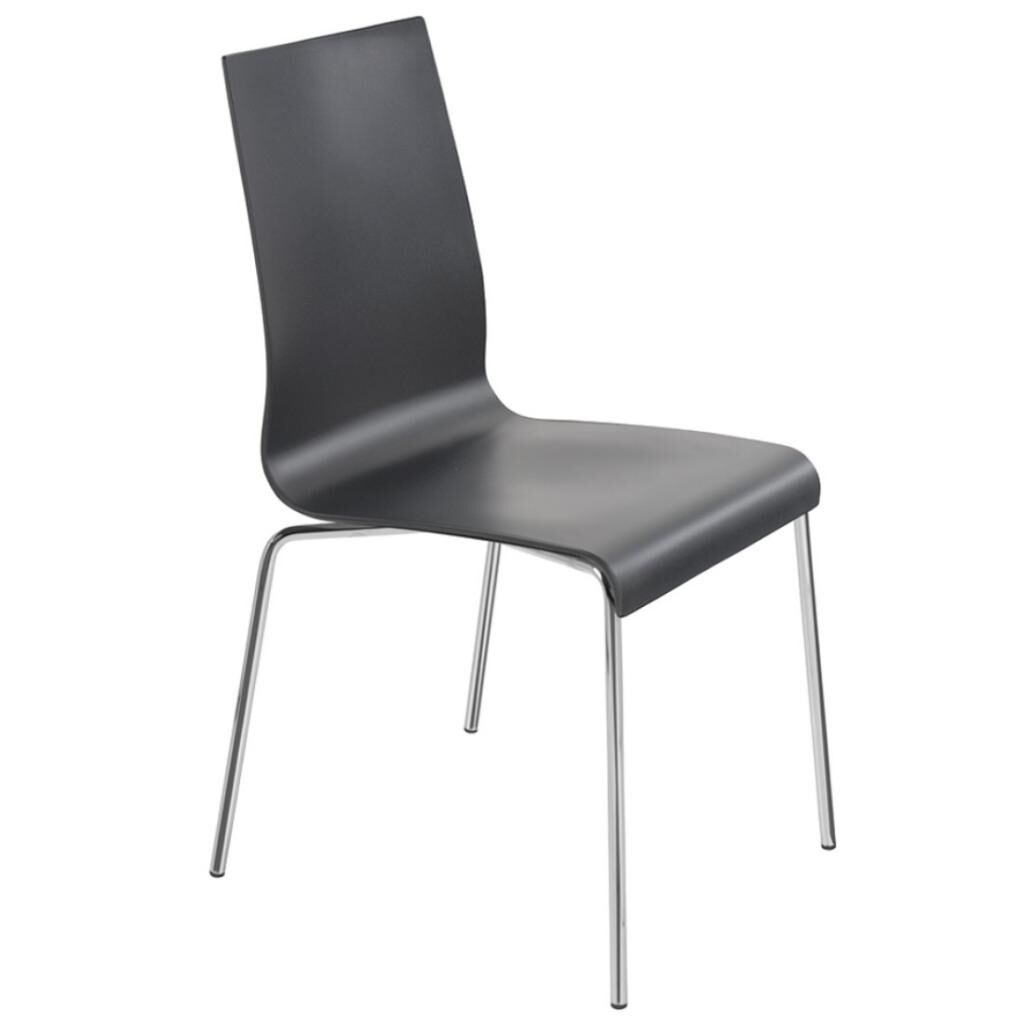 Icon-S Antrasit - Krom Kaplama Mutfak Sandalyesi PPT1218