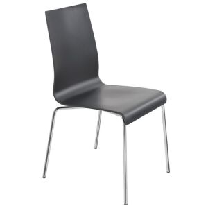 Icon-S Antrasit - Krom Kaplama Mutfak Sandalyesi PPT1218