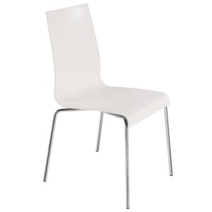Icon-S Beyaz - Krom Kaplama Mutfak Sandalyesi PPT1220