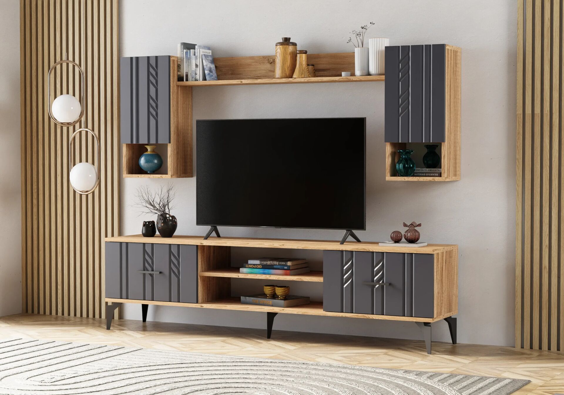 Konak Atlantik Çam-Antrasit TV Ünitesi TN0313