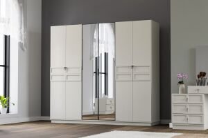 Lotus Yatak Odası Takımı %100 MDF - Kumtaşı