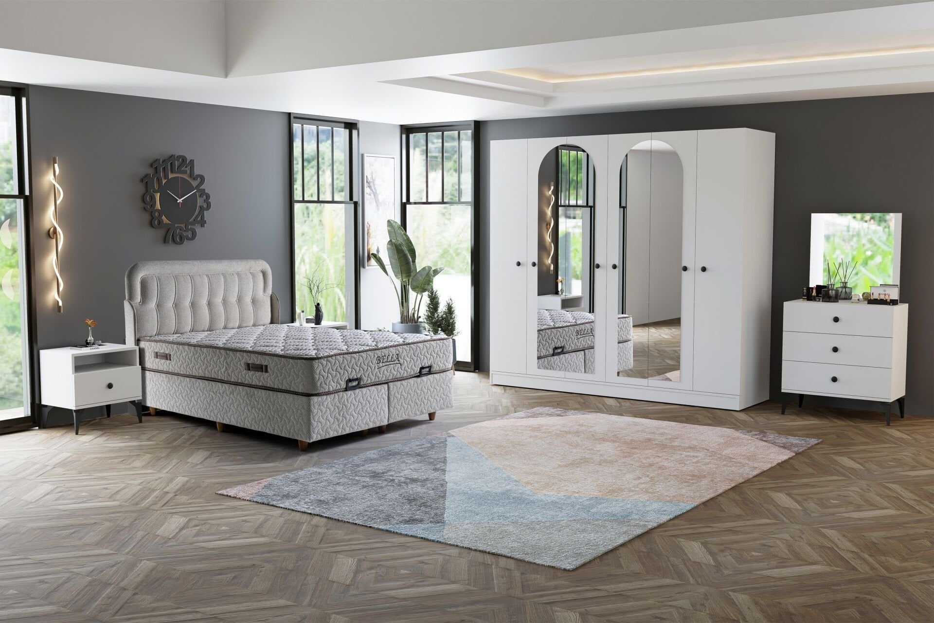 Melisa Yatak Odası Takımı - Beyaz TN0196