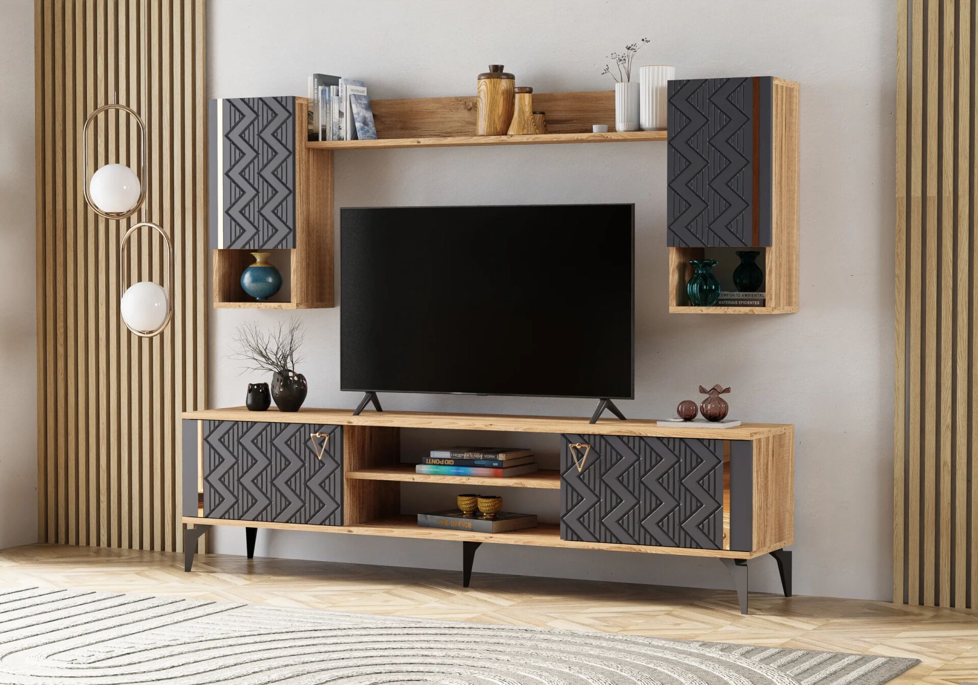 Emir Atlantik Çam-Antrasit TV Ünitesi TN0317