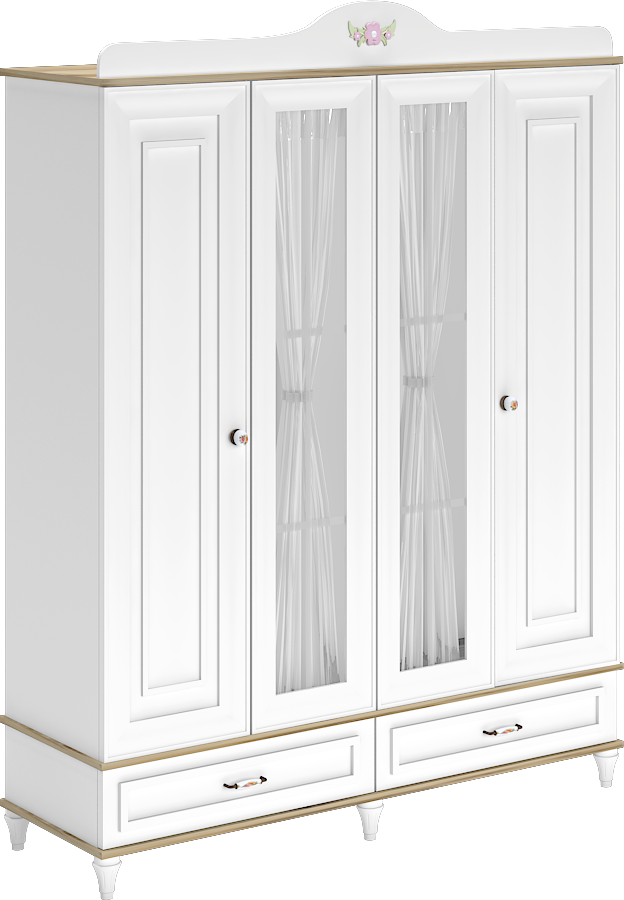 Diana 4 Kapılı Camlı Dolap WD22019