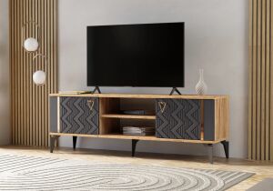 Emir Atlantik Çam-Antrasit Tv Sehpası TN0323